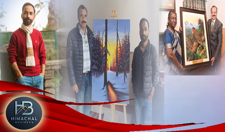 कभी चंडीगढ़ और शिमला में लाइव पोट्रेट बनाए, अपनी कलाकृतियों से चंबा के दिनेश अत्री दुनिया भर में छाए