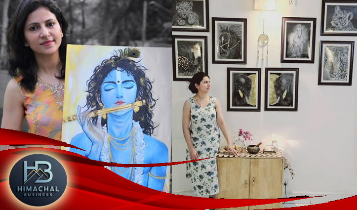 अमेरिका में बिकीं रैहन की वनस्पति वैज्ञानिक स्वाति चंबियाल की पेंटिंग्स, कैनवास पर जीवंत कर दी है कुदरत की ख़ूबसूरती